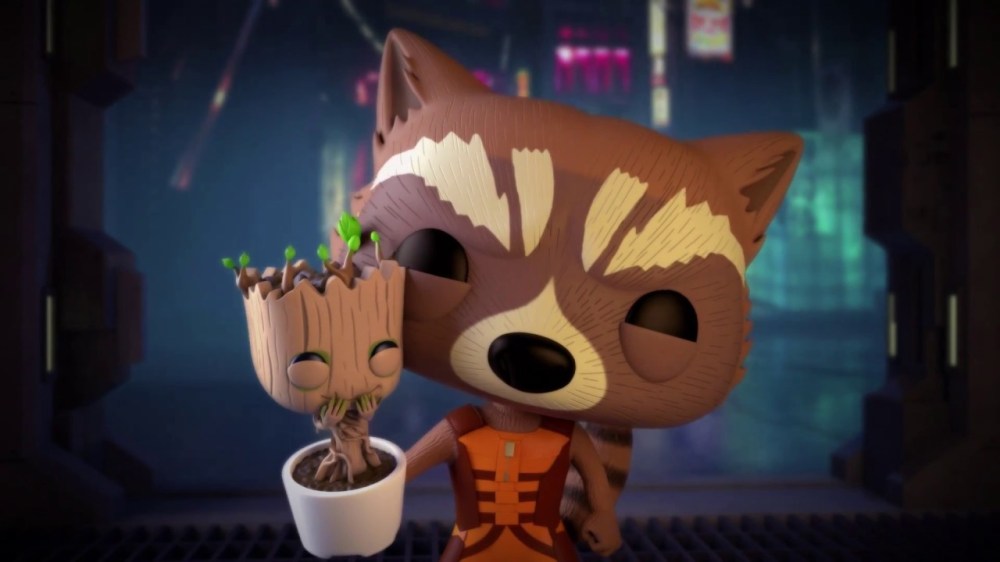 Baby Groot and Rocket